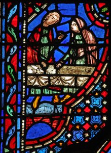 Fenster w14 Saul empfängt Samuel I Sam 9 22-24