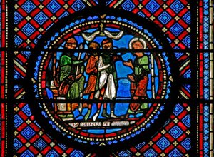 Fenster w14, Simon Magus und St. Peter vor Herodes von French School