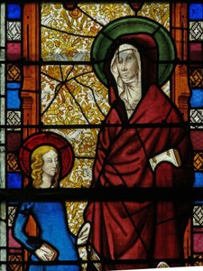 Fenster w17, das St. Anna und die Jungfrau Maria darstellt von French School