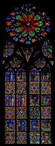 Fenster w17, die Schöpfung und Genesis darstellend