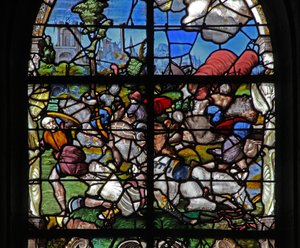 Fenster w18 mit der Bekehrung des Heiligen Paulus von French School