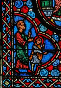 Fenster w1, Szene aus dem Leben des hl. Martin