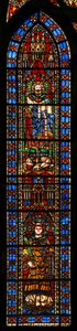 Fenster w201, St. Laurentius und Sixtus darstellend von French School