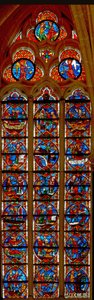 Fenster w204, Szenen aus dem Leben des Heiligen Martin darstellend