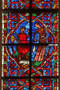 Fenster w207, die Kindheit Abels? darstellend von French School