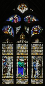 Fenster w209, St. Sebastian und der Unglaube des St. Thomas