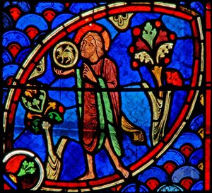 Fenster w20 Darstellung des Heiligen Johannes des Täufers: Ecce Agnus Dei von French School
