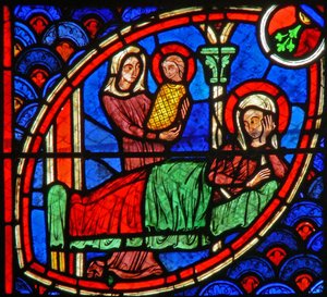 Fenster w20 Darstellung der Geburt des Heiligen Johannes des Täufers