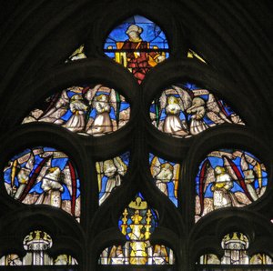 Fenster w210, St. Jakob und Engel von French School