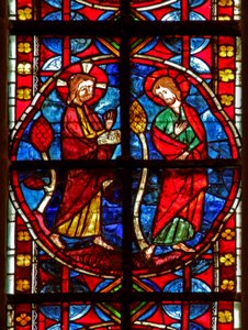 Fenster w210 zeigt St. Jakobus mit Christus