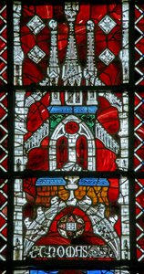 Fenster w219 mit einem Baldachin von French School