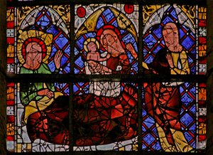 Fenster w225 mit der Geburt des Heiligen Johannes des Täufers
