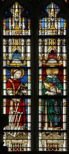 Fenster w237, Darstellung von St. Laurentius und St. Denis