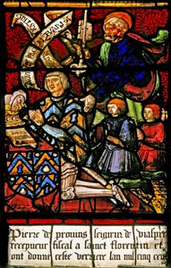 Fenster w2 mit einem Spender mit Familie und St. Peter