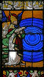 Fenster w2 mit der Erschaffung des Firmaments von French School