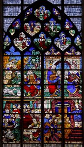 Fenster w2 mit Darstellung des Lebens der Heiligen Anna und der Kindheit der Jungfrau Maria