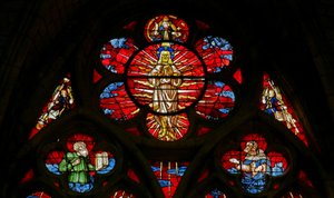 Fenster w34, Verklärung mit Elija und Moses von French School