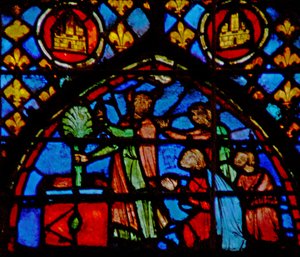 Moses legt den blühenden Stab auf den Altar von French School