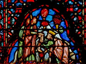 Moses übergibt die Autorität an Josua. Deut XXXI 7 und XXXIV 9 von French School
