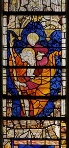 Fenster w4, St. Christophorus darstellend von French School