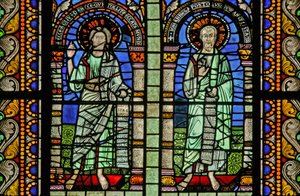 Fenster w5 mit St. Johannes und St. Johannes dem Täufer