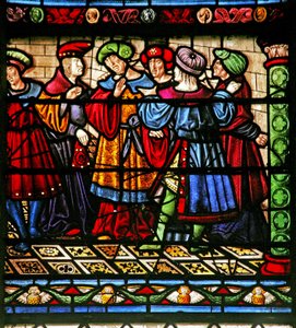 Fenster w6, Darstellung der Pharisäer in der Synagoge