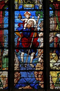 Fenster w9 mit dem heiligen Christophorus
