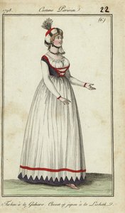 Frau in von Opern inspirierten Moden von French School