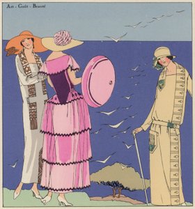 Damenmode der 1920er Jahre von den Designern Paul Poiret und Jacques Doucet von French School