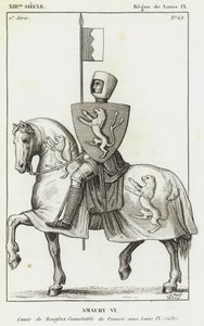 XIII Jahrhundert, Herrschaft von Ludwig IX., Amaury VI., Graf von Montfort, Konstabler von Frankreich unter Ludwig IX. von French School