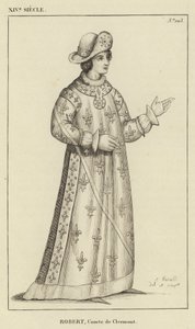 14. Jahrhundert, Robert, Graf von Clermont (Gravur) von French School