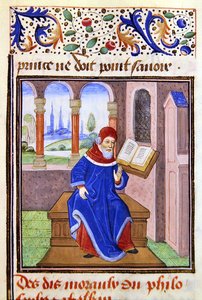Zaqaquin, aus Histoire des Philosophes, spätes 15. Jahrhundert