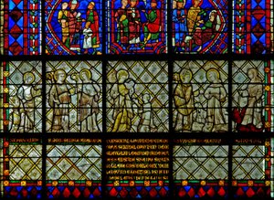 Stifter - von Grisaille von Kanoniker Thierry von French School
