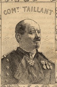 Porträt des französischen Kommandanten Pierre Taillant - 1870-71 (Gravur) von French School