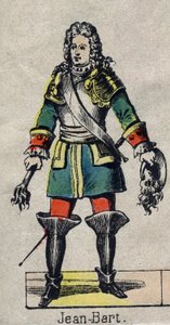 Porträt von Jean Bart (1650-1702), französischer Seemann und Freibeuter. Bild von Epinal aus dem späten 19. Jahrhundert von French School