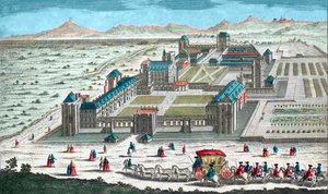 Ansicht des Château de Vincennes bei Paris, 18. Jahrhundert (Gravur)