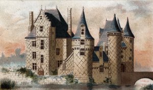 Ansicht des Schlosses du Moulin (Loir et Cher). von French School
