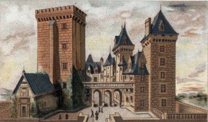 Ansicht des Schlosses Pau (Niedere Pyrenäen) von French School