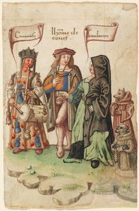 Ein Höfling zwischen Habgier und Verstellung [fol. 14 recto]
