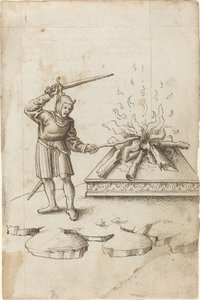 "Stochere nicht mit einem Schwert im Feuer" [fol. 20 recto] von French early 16th Century