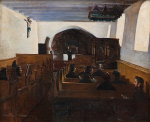 Ein Gottesdienst auf der Insel Mors, Jütland von Fridolin Johansen