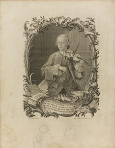 Leopold Mozart. Frontispiz des Versuch einer gründlichen Violinschule, 1756 von Friedrich