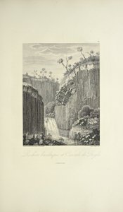 Basaltfelsen und der Wasserfall von Regla, Illustration aus 