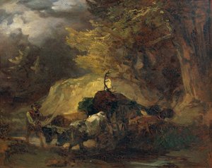 Nach der Jagd (Heimkehr von der Hirschjagd) von Friedrich August Mathias Gauermann