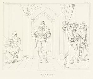 Hamlet, Akt III, Szene 1 von Friedrich August Moritz Retzsch