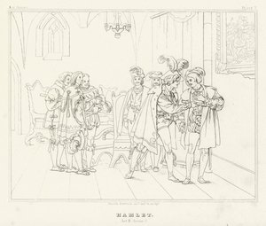 Hamlet, Akt III, Szene 2 von Friedrich August Moritz Retzsch