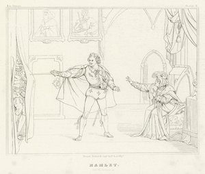 Hamlet, Akt III, Szene 4 von Friedrich August Moritz Retzsch