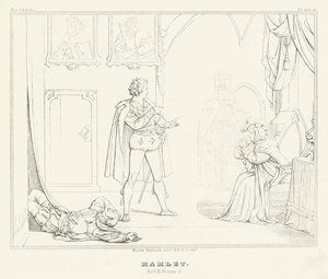Hamlet, Akt III, Szene 4 von Friedrich August Moritz Retzsch