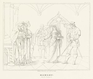 Hamlet, Akt IV, Szene 5 von Friedrich August Moritz Retzsch