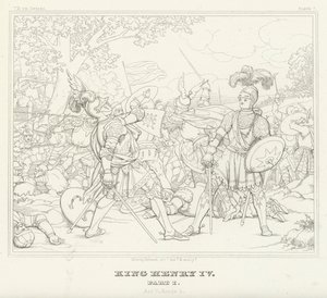 König Heinrich IV., Teil I, Akt V, Szene 4 von Friedrich August Moritz Retzsch